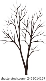 Tree silhouette for the landscape design. Entourage design. Vector illustration.