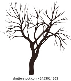 Tree silhouette for the landscape design. Entourage design. Vector illustration.
