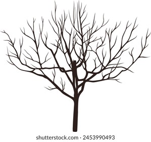 Tree silhouette for the landscape design. Entourage design. Vector illustration.