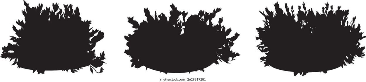 Tree Silhouette and Line Art Illustration
