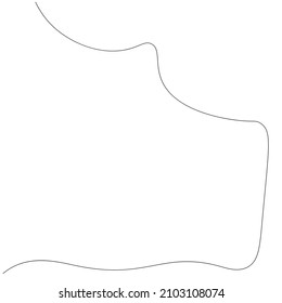 Tree silhouette line drawing vector illustration