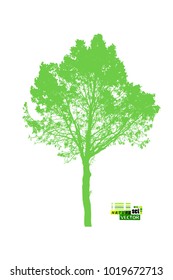 Tree silhouette object. Vector