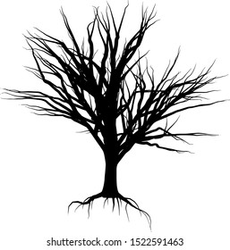 tree silhouette on a white background vector