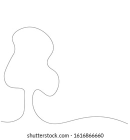 Tree silhouette on white background vector illustration	