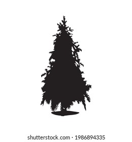 tree silhouette on white background