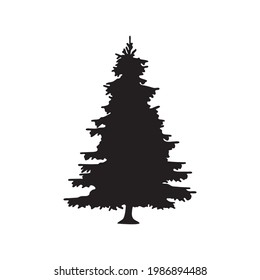 tree silhouette on white background