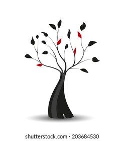tree silhouette on a white background