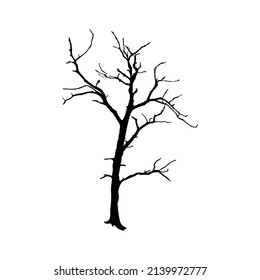 Tree silhouette on white background