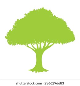Silueta de árbol sobre fondo blanco