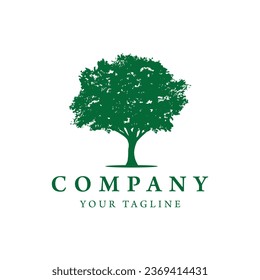 Tree silhouette on white background, vector, eps 10