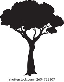 tree silhouette on white background