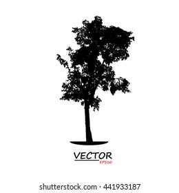 tree silhouette on white background