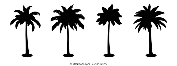  tree silhouette. set of  tree silhouette.
