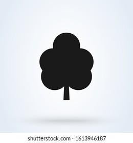 Tree silhouette Simple vector modern icon design illustration.