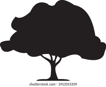 tree silhouette, symbol vector eps10
