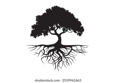 tree silhouette . this is a editable file .