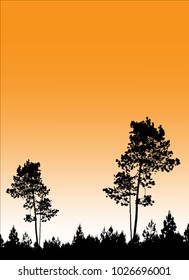 tree silhouette vector 