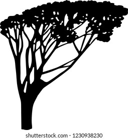 Tree silhouette vector