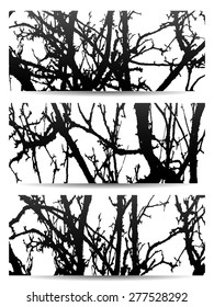 Tree silhouette vector.