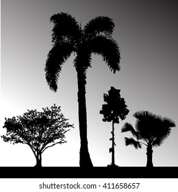 Tree silhouette vector