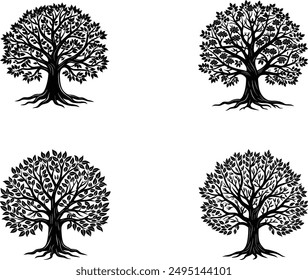 Tree silhouette vector art work