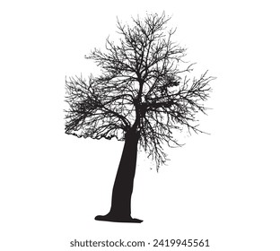 Tree Silhouette vector artwork Concepts Design Elements