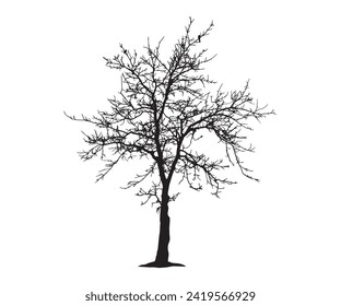 Tree Silhouette vector artwork design Concepts elements