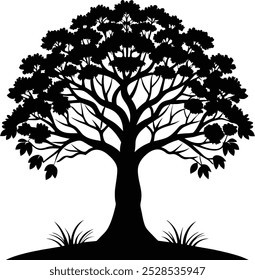 Tree silhouette vector Background Design 