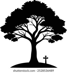 Tree silhouette vector Background Design 