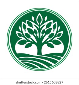 Tree Silhouette Vector – Black Tree Outline Illustration on White Background

