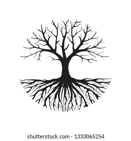 tree silhouette vector, hand drawn for dead tree