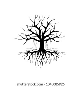 tree silhouette vector, hand drawn for dead tree