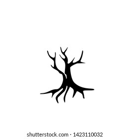 tree silhouette vector, hand drawn for dead tree