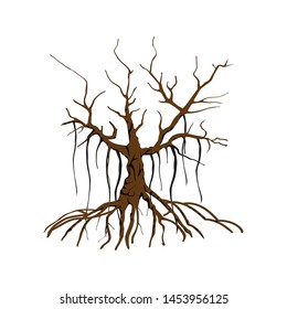 tree silhouette vector, hand drawn for dead tree