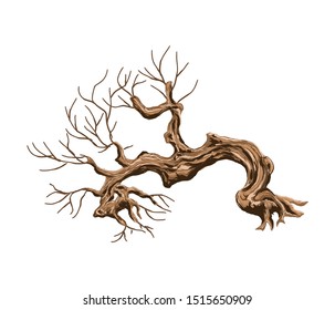 tree silhouette vector, hand drawn for dead tree