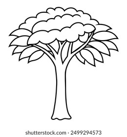 Tree silhouette vector icon illustration