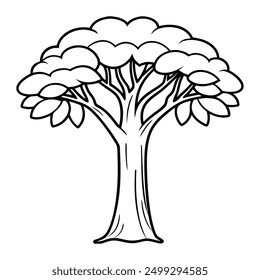 Tree silhouette vector icon illustration