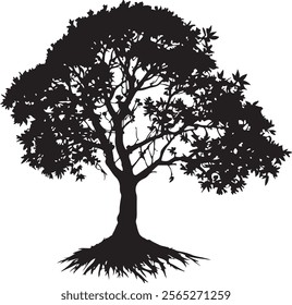 Tree Silhouette Vector icon image