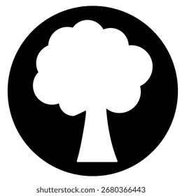 Tree silhouette vector, icon, symbol, graphic, isolated, sign, web, icon, design,