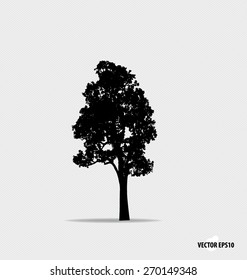 Tree silhouette. Vector illustration.
