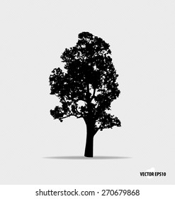 Baumsilhouette. Vektorgrafik.
