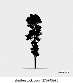 Tree silhouette. Vector illustration.
