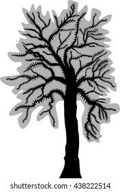 Tree silhouette vector illustration