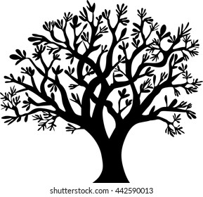 Tree silhouette vector illustration