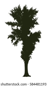 Tree silhouette, vector illustration 