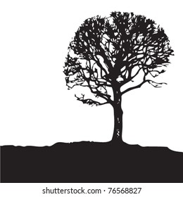 Baumsilhouette. Vektorgrafik.