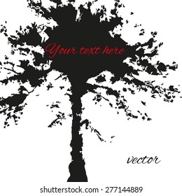 Tree silhouette, vector image