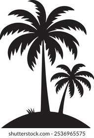 tree silhouette vector on white background