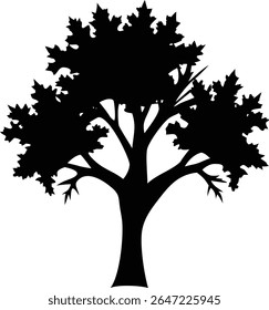 Baum Silhouette Vektor - Einfache Natur Form für Design