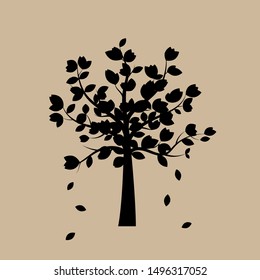 Tree Silhouettes. Abstract tree. Vector illustration